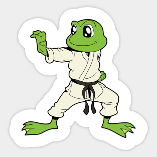Comic Gecko does Karate Sticker